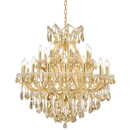 Maria Theresa 36" Wide Gold Crystal 24-Light Chandelier