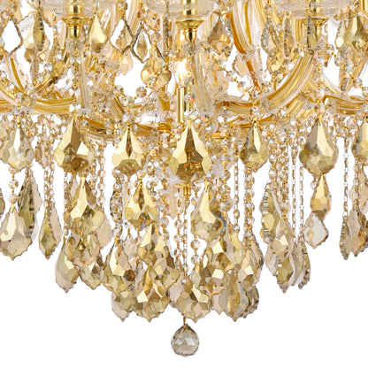 Maria Theresa 36" Wide Gold Crystal 24-Light Chandelier