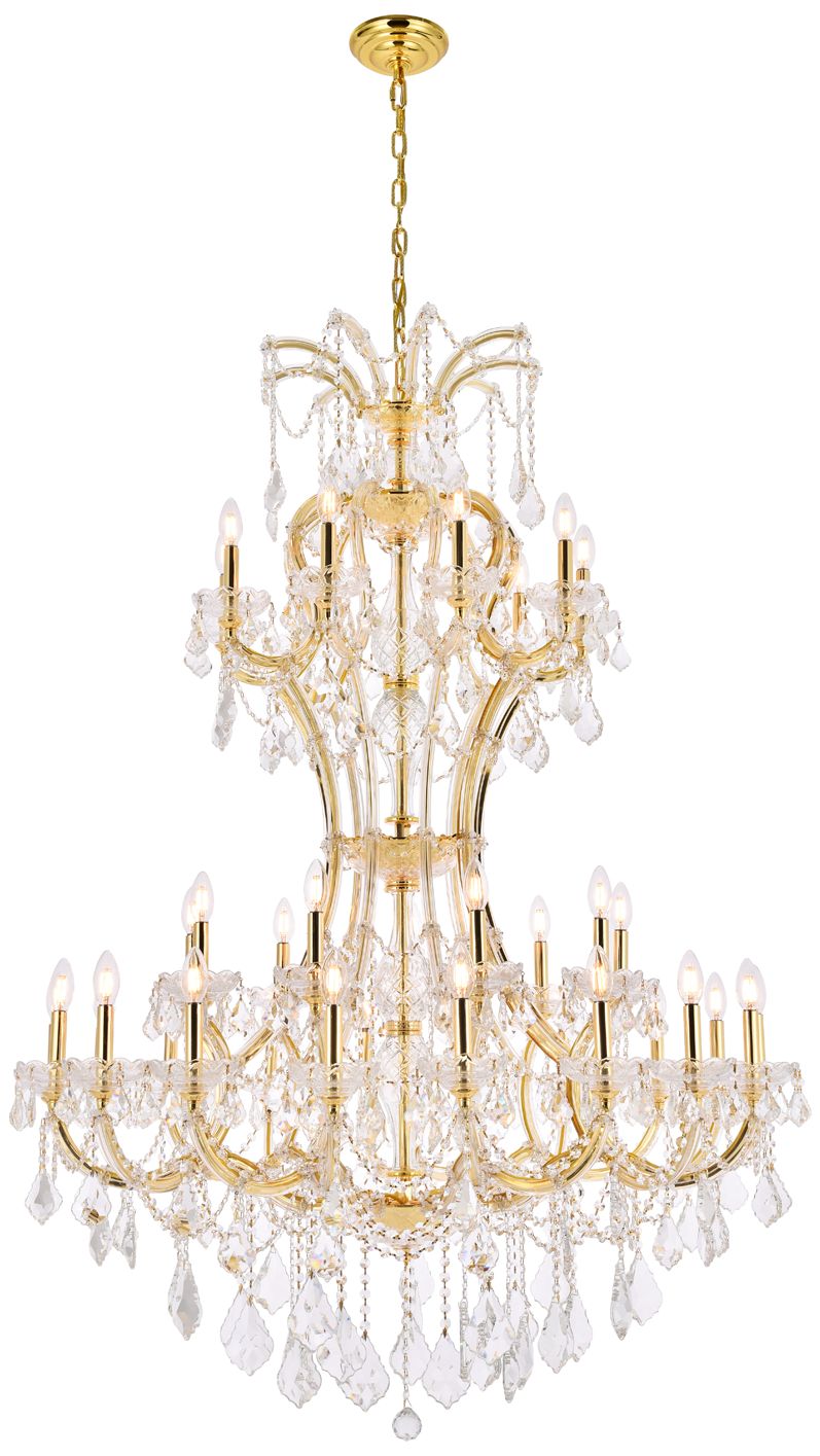 Maria Theresa 36 Lt Gold Chandelier Clear