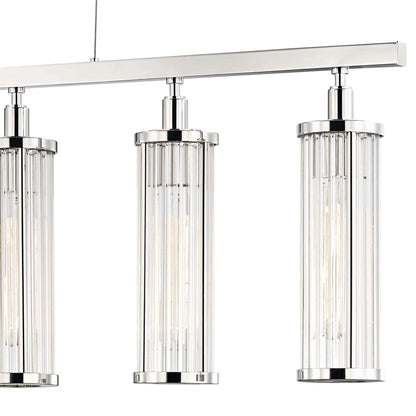 Marley 46 1/2"W Polished Nickel Kitchen Island Light Pendant