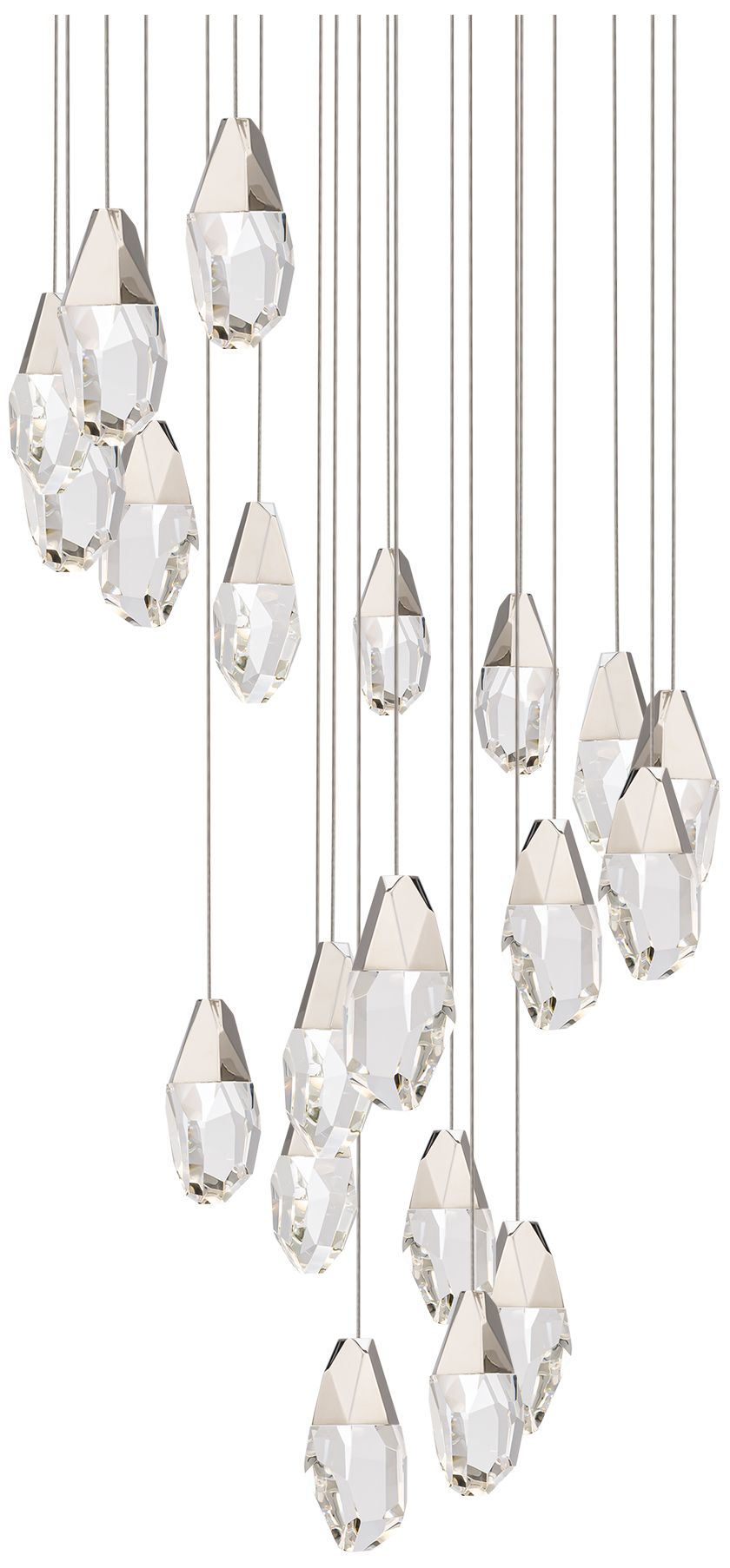 Martini 7"H x 26"W 21-Light Crystal Multi-Light Pendant in Polish