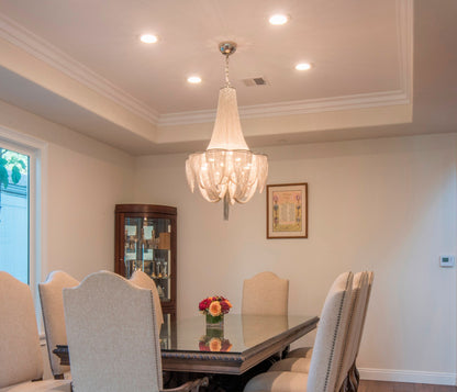 Maxim Chantilly 34" Wide Nickel Jewelry Chain Chandelier