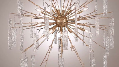 Madeleine 40" Wide Brass 14-Light Rain Chandelier