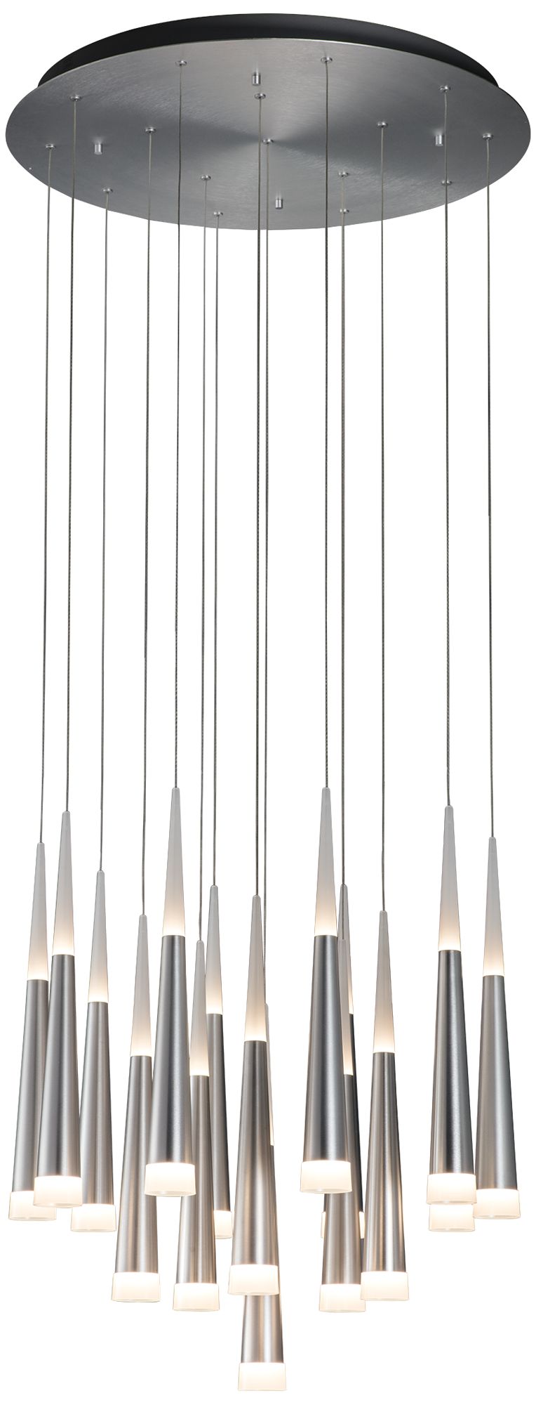 Meteor 25.6 inch Brushed Aluminum Chandelier