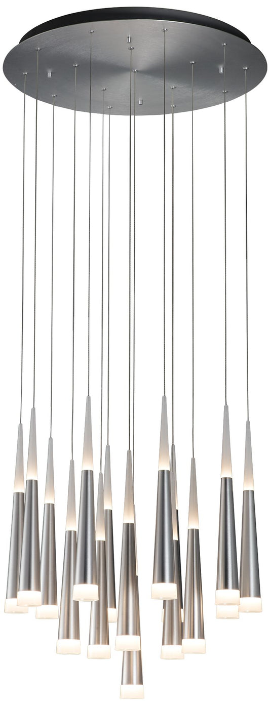 Meteor 25.6 inch Brushed Aluminum Chandelier