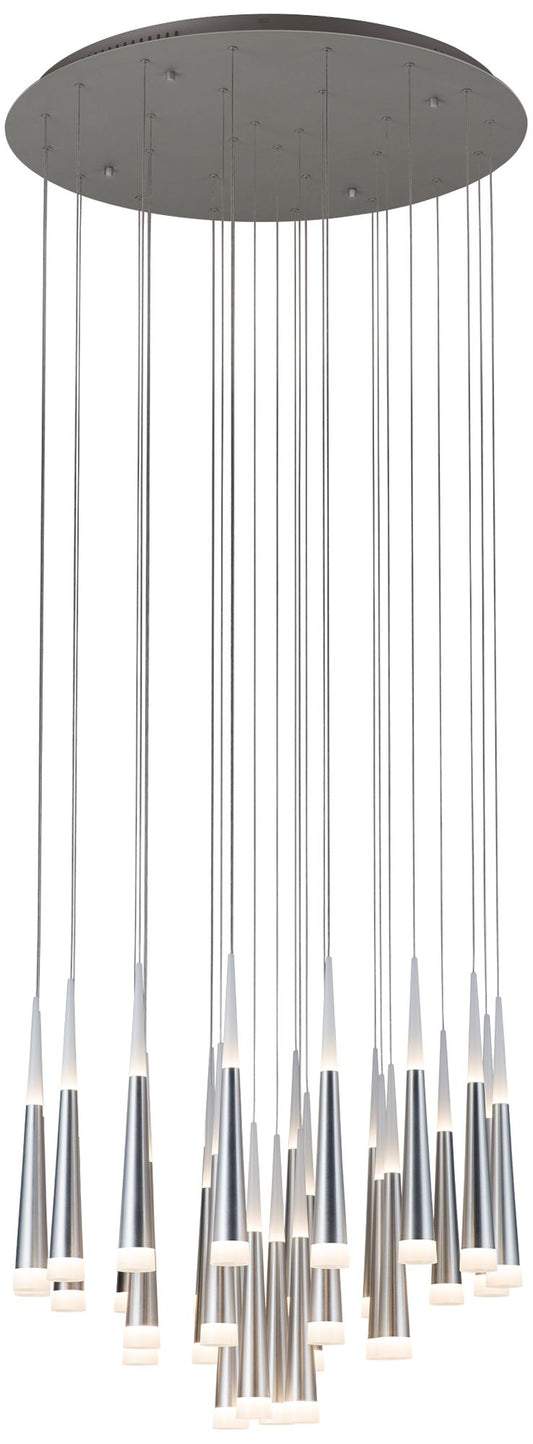 Meteor 33.5 inch Brushed Aluminum Chandelier