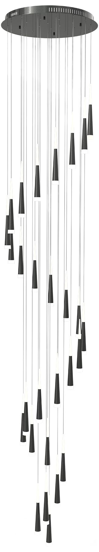 Meteor 33.5 inch Satin Dark Gray Chandelier