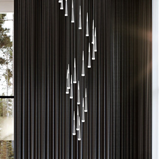 Meteor 33 1/2" Wide Brushed Gold 28-Light LED Chandelier