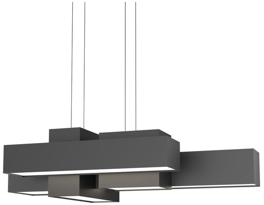 Metro 37" Long Dark Iron Pendant 0-10V LED