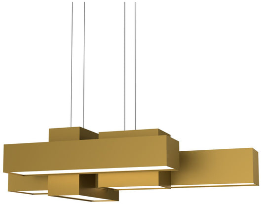 Metro 37" Long New Brass Pendant 0-10V LED