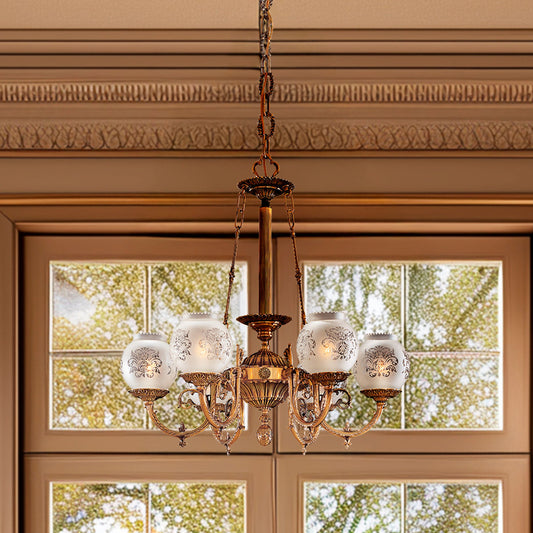 Metropolitan 6-Light 26-in Antique Classic Brass Indoor Chandelier