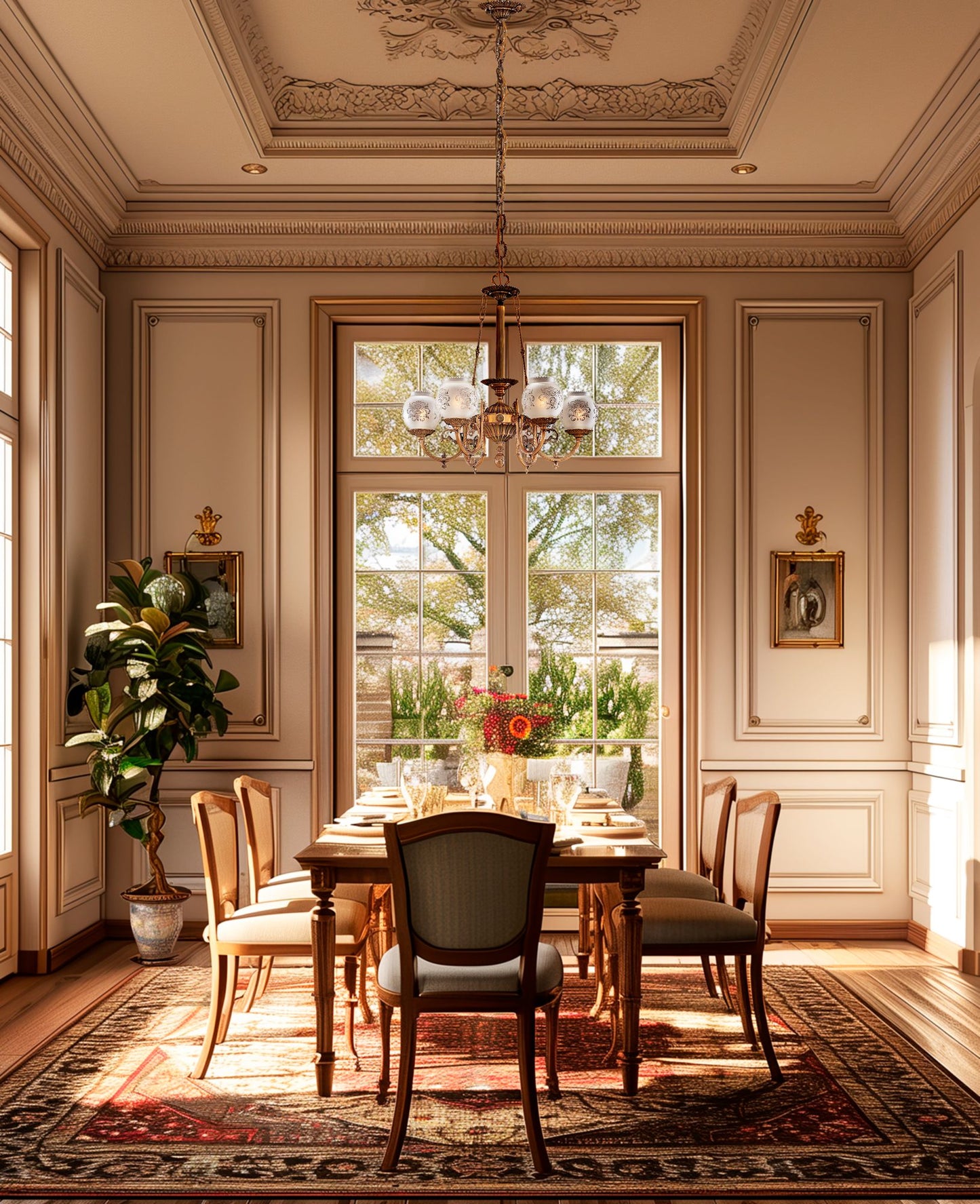 Metropolitan 6-Light 26-in Antique Classic Brass Indoor Chandelier