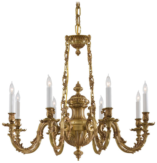 Metropolitan 8-Light 33-in Classic Brass Indoor Chandelier