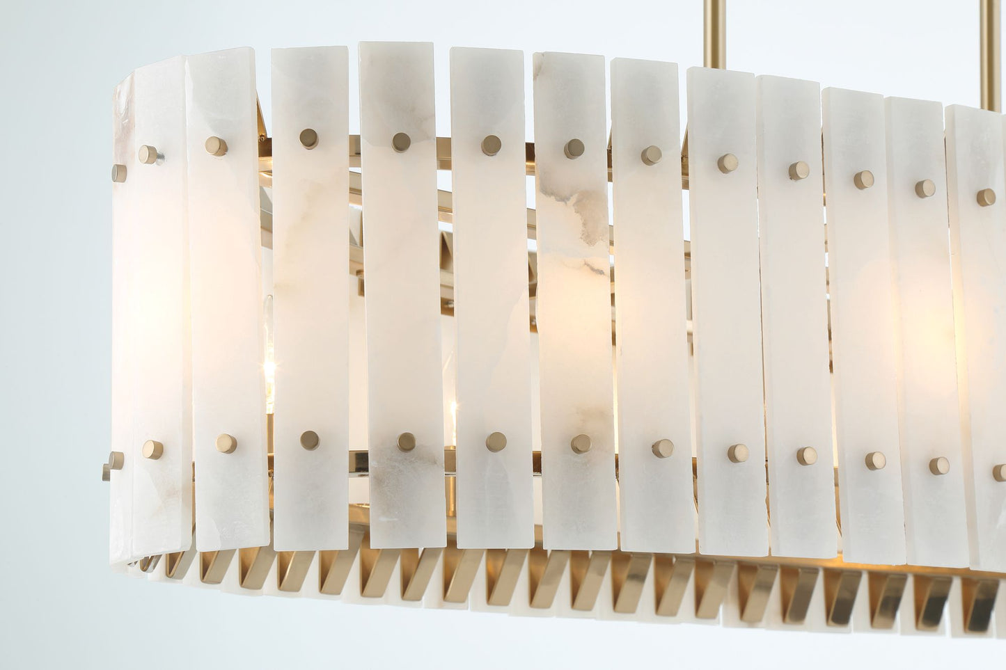 Metropolitan Bardon 5-Light 48.24-in Celeste Brass Chandelier with Shade