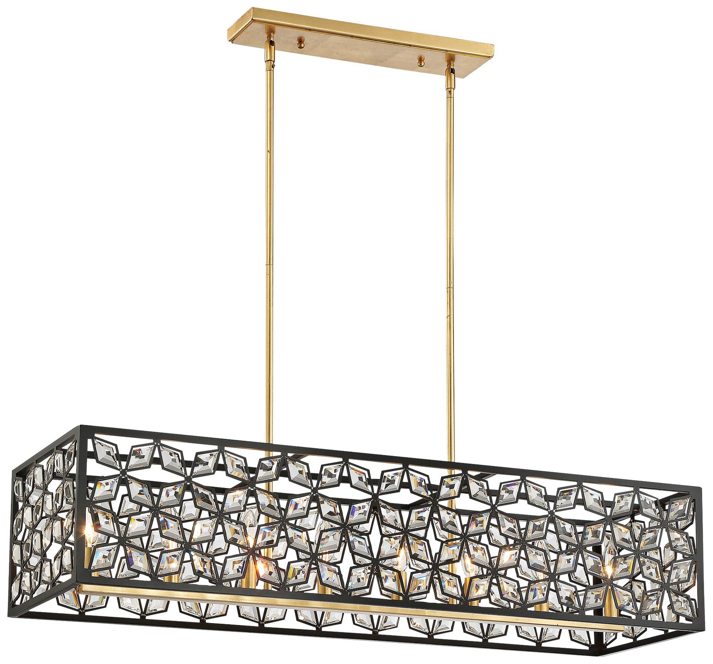 Metropolitan Brookcrest 39 1/4" Wide Crystal Kitchen Island Light