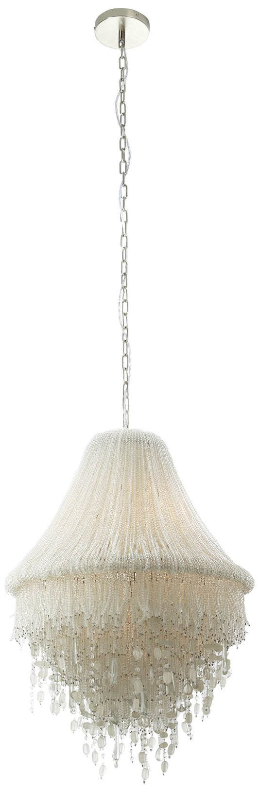 Metropolitan Crystal Reign 5-Light 22.75-in Polished Nickel Pendant