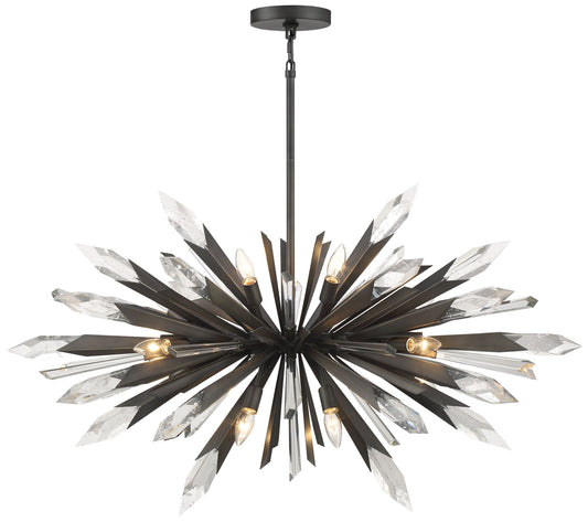 Metropolitan Elsa 12-Light Midnight Graphite Pendant