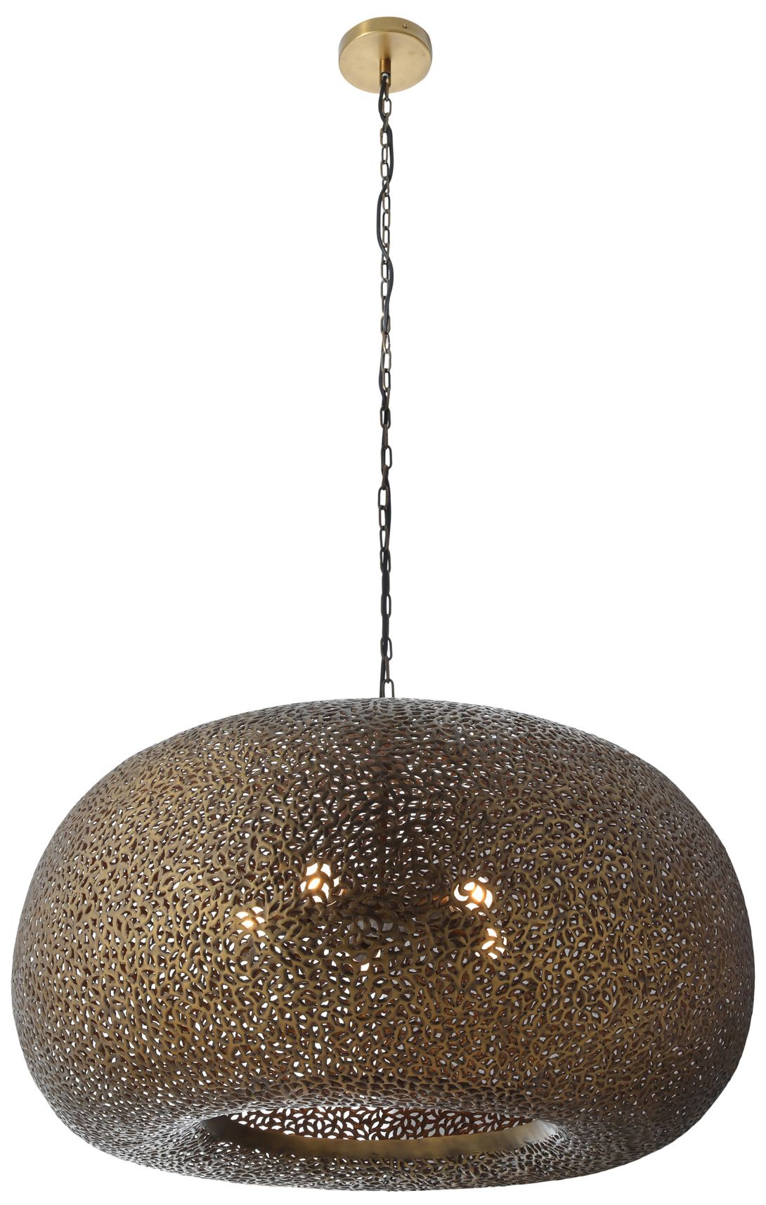 Metropolitan Moradabad 5-Light 35-in Gilded Brass Pendant