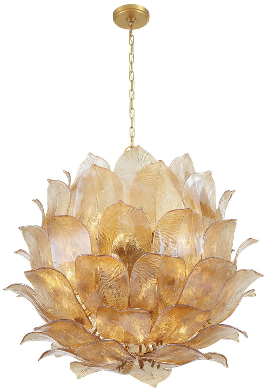 Metropolitan Orchid 24 Light 35.5-in Legacy Brass Indoor Pendant