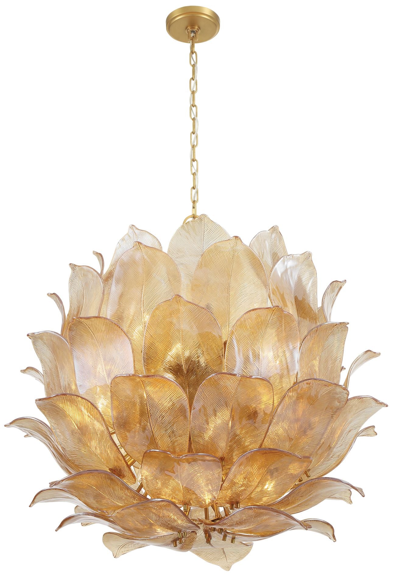 Metropolitan Orchid 24 Light 35.5-in Legacy Brass Indoor Pendant