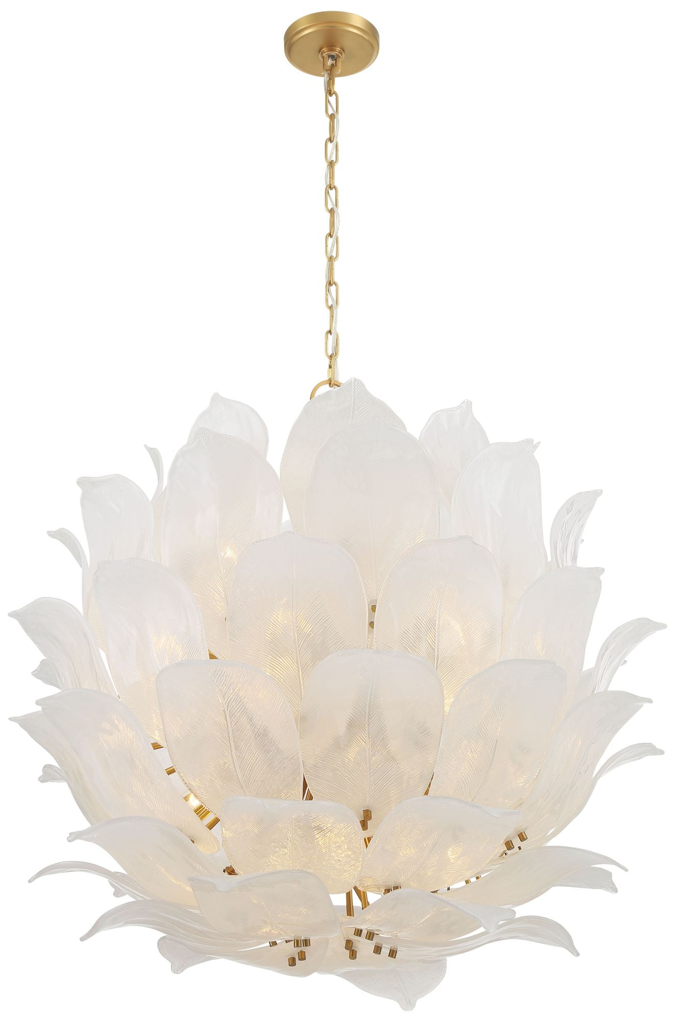 Metropolitan Orchid 24-Light 35.5-in Legacy Brass Indoor Pendant