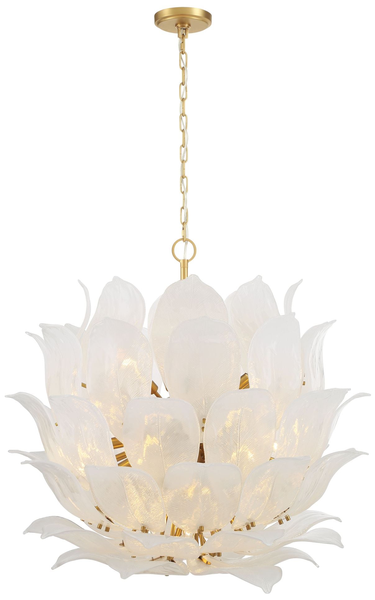 Metropolitan Orchid 24-Light 35.5-in Legacy Brass Indoor Pendant