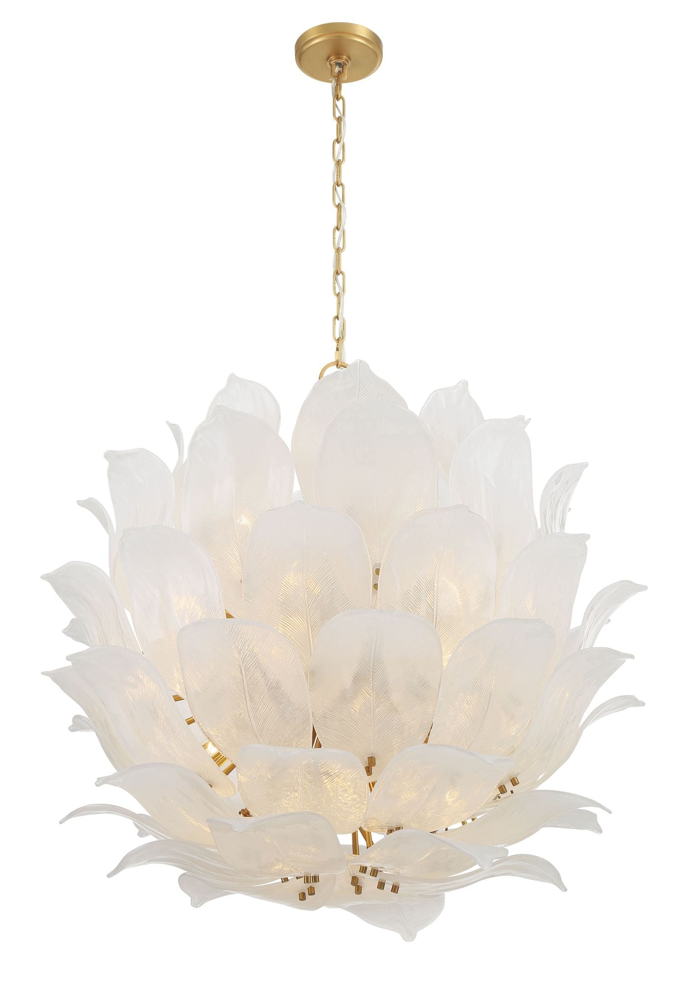 Metropolitan Orchid 24-Light 35.5-in Legacy Brass Indoor Pendant