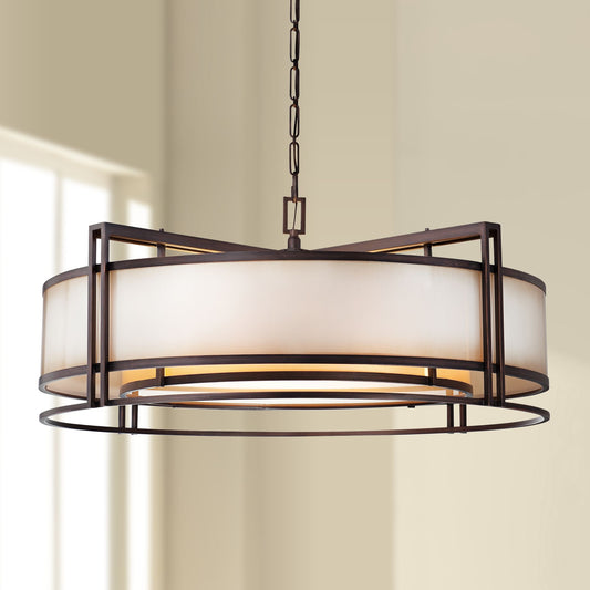 Metropolitan Underscore 36" Wide Bronze 5-Light Pendant Light