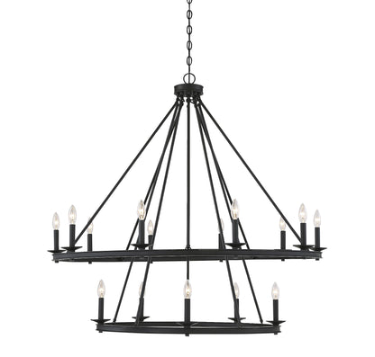 Middleton 15-Light Chandelier in Matte Black