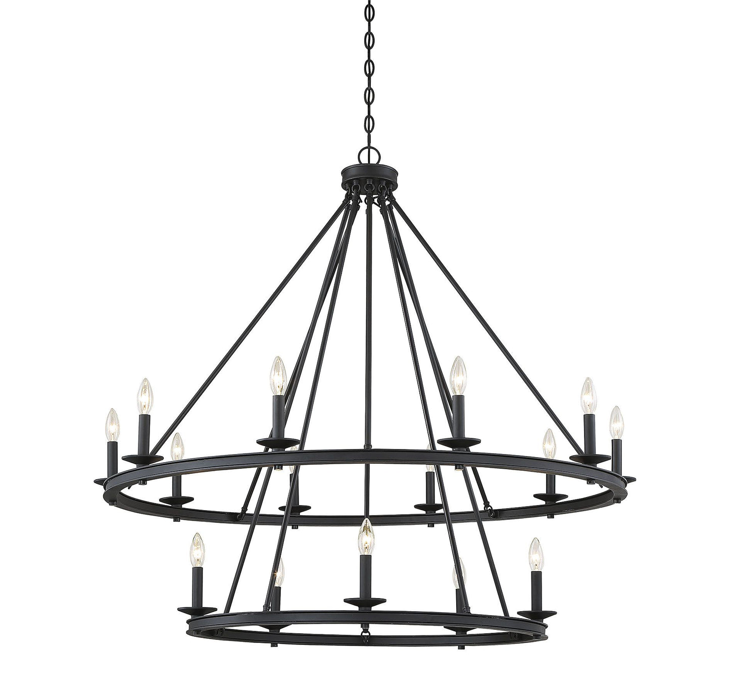 Middleton 15-Light Chandelier in Matte Black