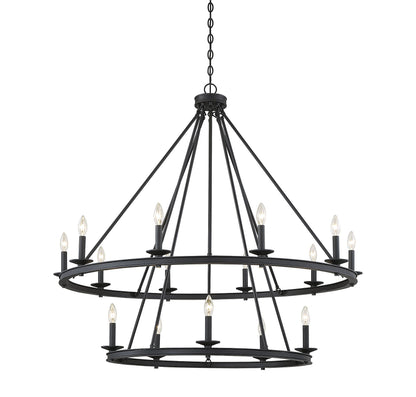 Middleton 15-Light Chandelier in Matte Black