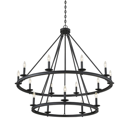 Middleton 15-Light Chandelier in Matte Black