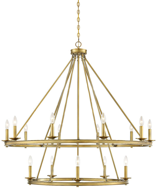 Middleton 15-Light Chandelier in Warm Brass