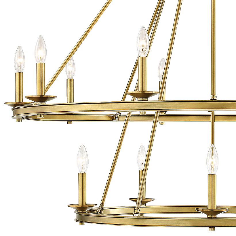 Middleton 15-Light Chandelier in Warm Brass