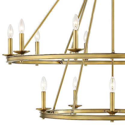 Middleton 15-Light Chandelier in Warm Brass