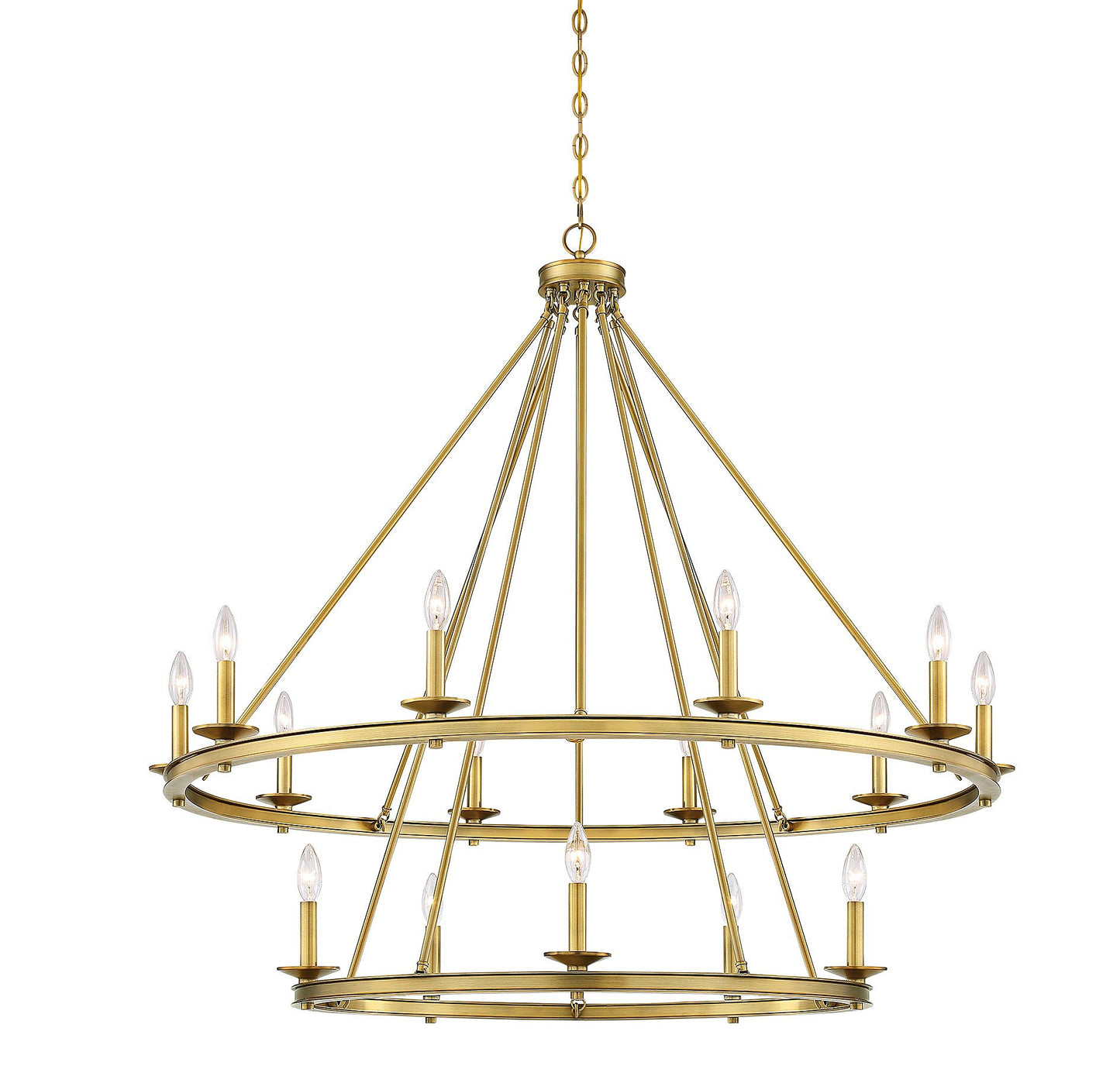 Middleton 15-Light Chandelier in Warm Brass