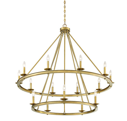 Middleton 15-Light Chandelier in Warm Brass