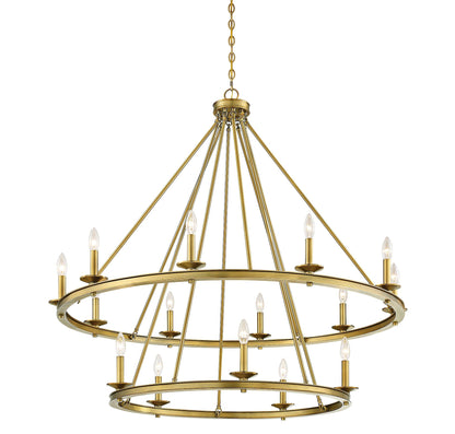 Middleton 15-Light Chandelier in Warm Brass