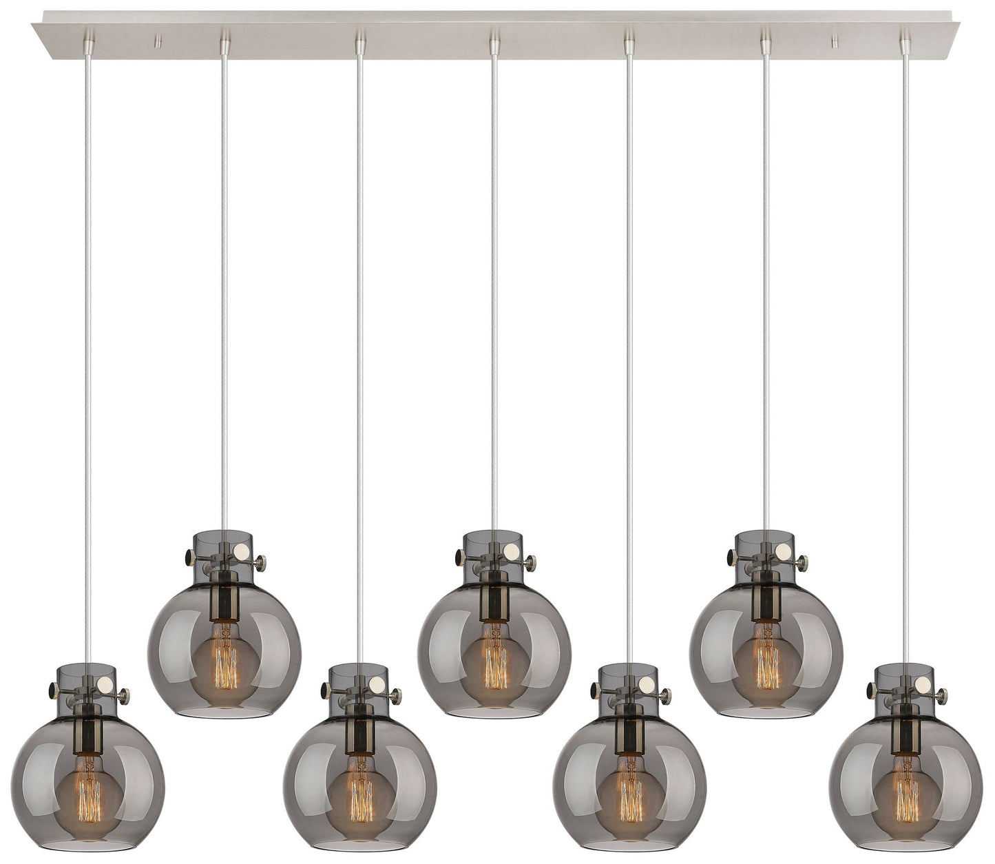 Milan 36.13" Wide 5 Light Matte Black Linear Pendant With Clear Shade