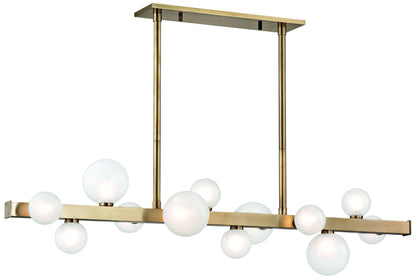 Mini Hinsdale 44 1/2" Brass LED Modern Kitchen Island Light Pendant