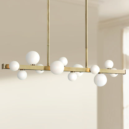 Mini Hinsdale 44 1/2" Brass LED Modern Kitchen Island Light Pendant