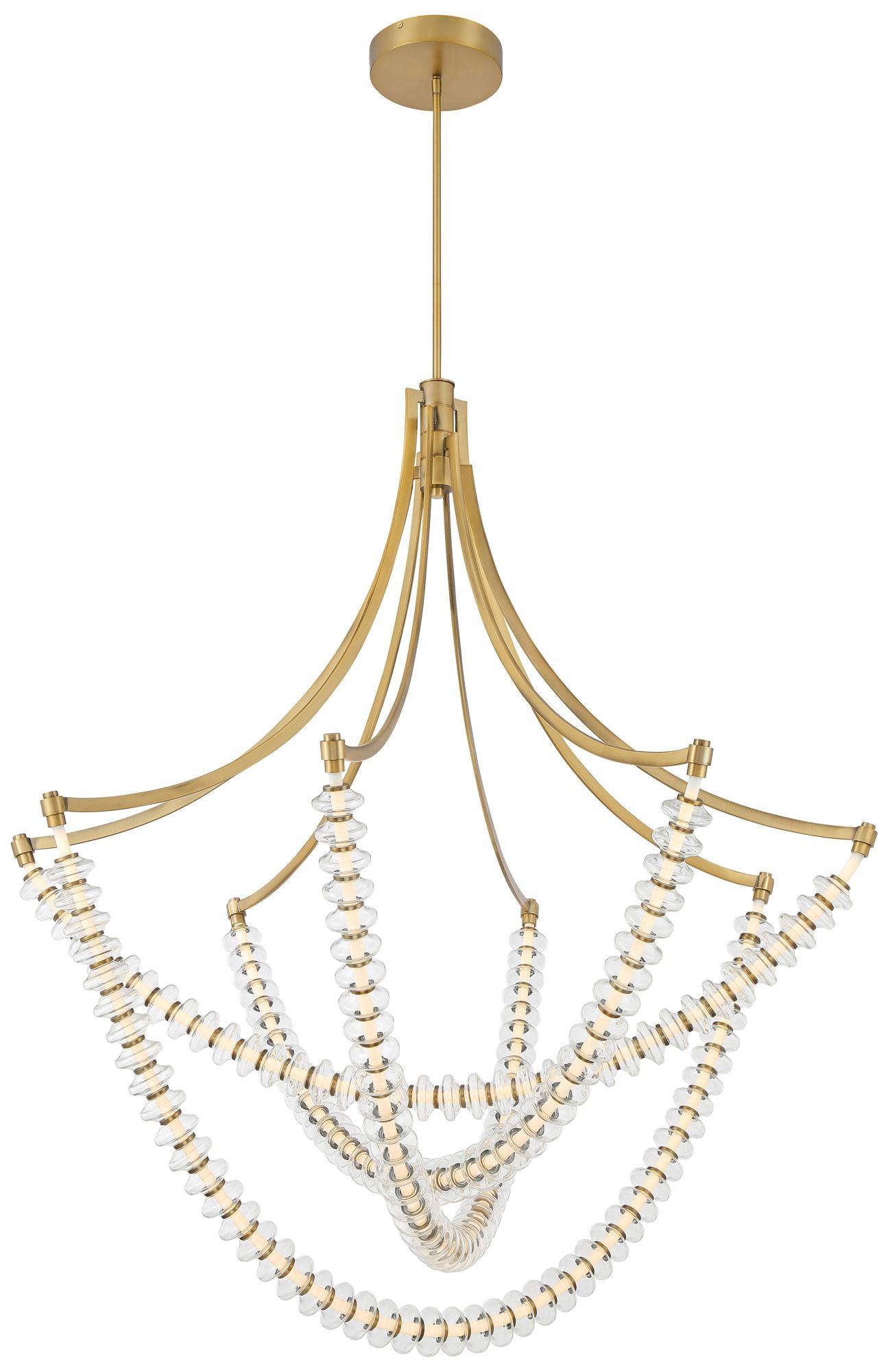 Minka-Lavery Pearl LED 49.25-in Legacy Brass Indoor Chandelier