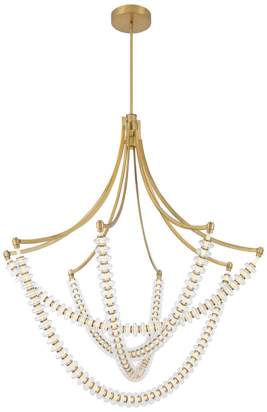 Minka-Lavery Pearl LED 49.25-in Legacy Brass Indoor Chandelier