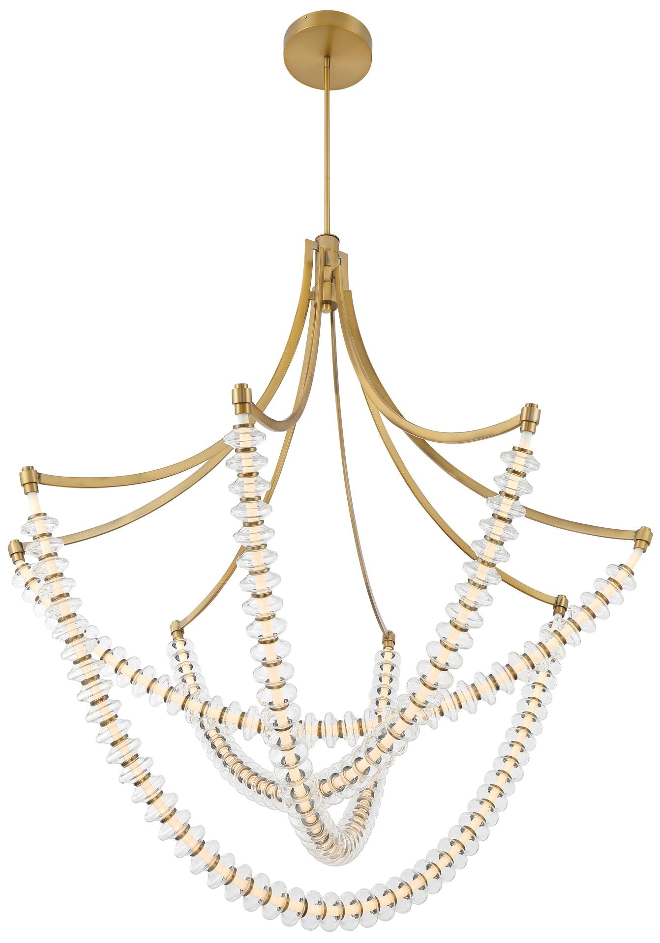 Minka-Lavery Pearl LED 49.25-in Legacy Brass Indoor Chandelier