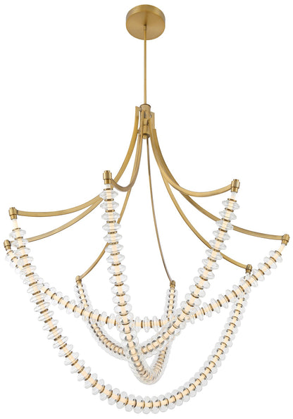 Minka-Lavery Pearl LED 49.25-in Legacy Brass Indoor Chandelier