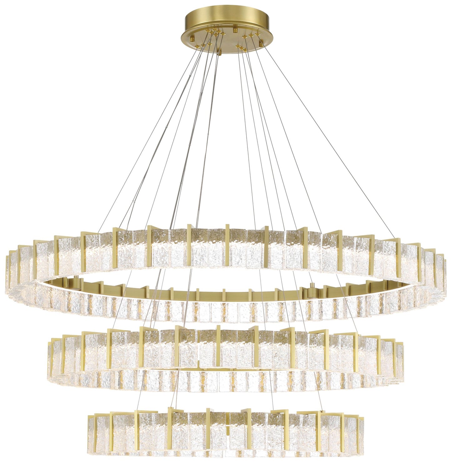 Minka-Lavery Sevryn LED 34-in Soft Brass Indoor Chandelier