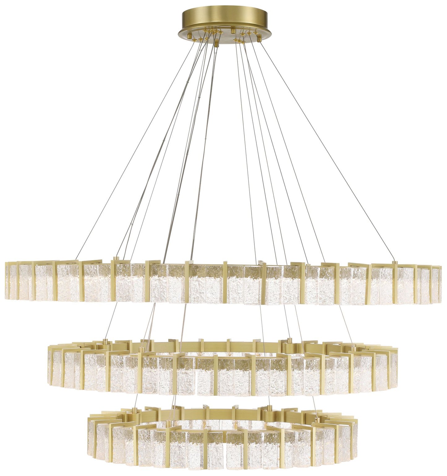 Minka-Lavery Sevryn LED 34-in Soft Brass Indoor Chandelier