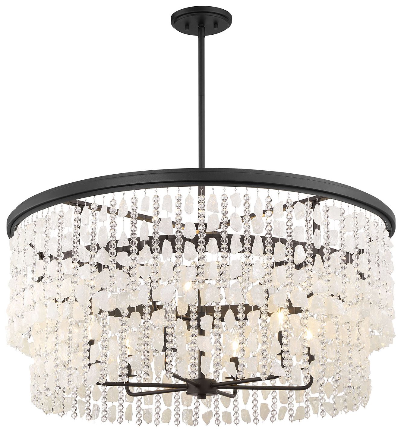 Minka Lavery Shimmering Elegance 9-Light Sand Black Chandelier