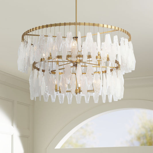 Minka-Lavery Willow 14-Light 45-in Legacy Brass Indoor Pendant
