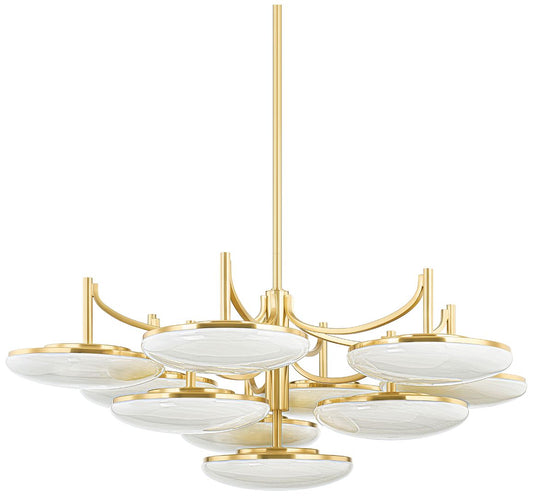 Mitzi Bregman 44" Wide Aged Brass 10-Light LED Chandelier